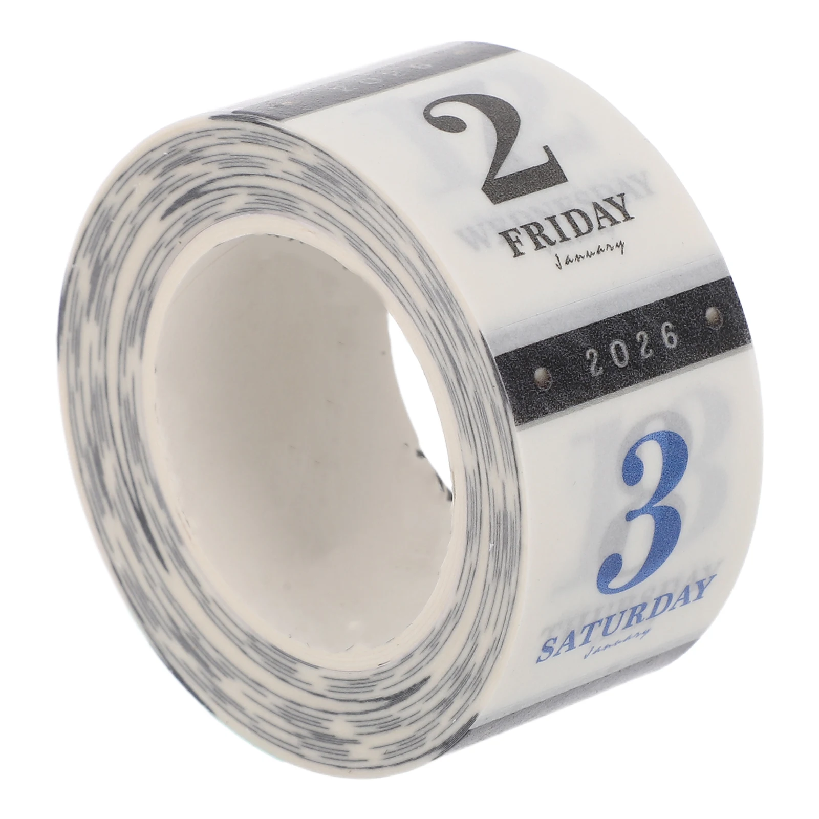 

1 Roll 365 Day 12 Monthly Calendar Date Stickers For 2026 Journaling Planner Number Sticker Scrapbooking Daily Schedule Supplies