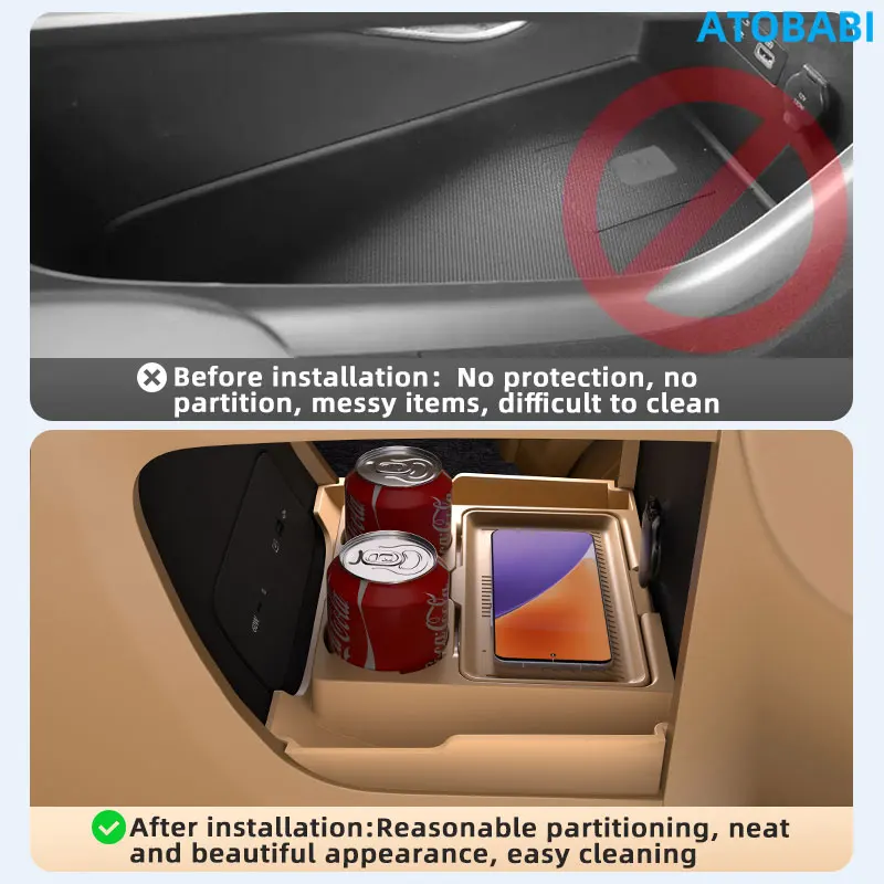 Car Storage Box For Voyah Dream Dreampower 2025 Auto Central Control Armrest Box Under Layer Organize Silicone Storage Accessory