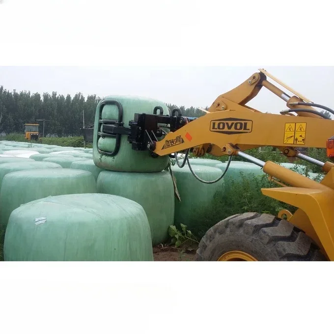 wheel loader round bale grab /holder