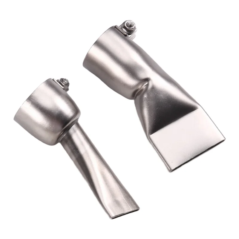 Outils de soudage essentiels: paquet de 2 buses plates, 20 mm et 40 mm en acier inoxydable, pour soudeurs à air chaud-AA25
