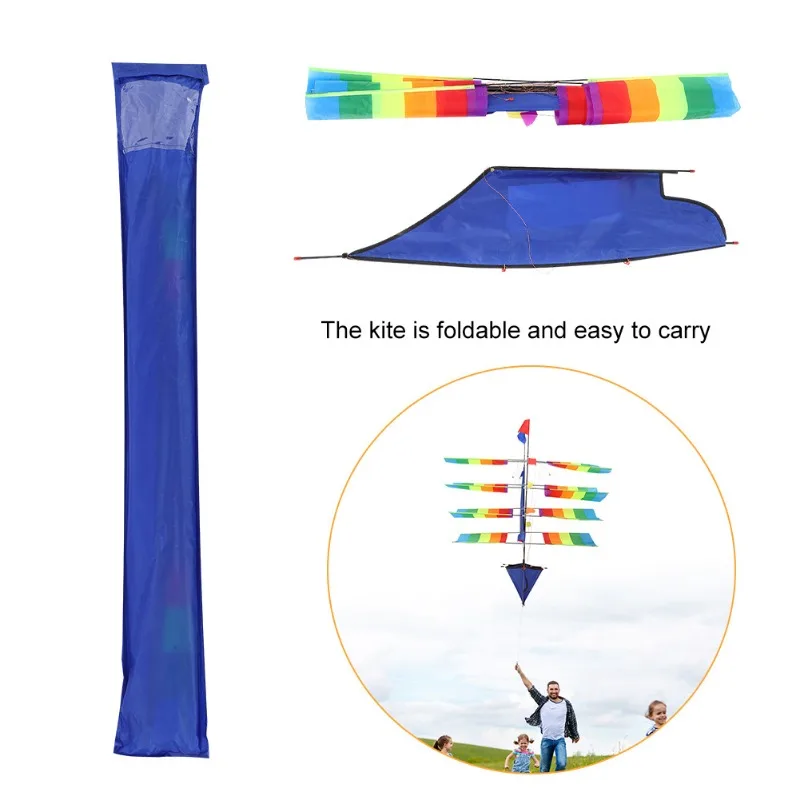 3D enorme arcobaleno barca a vela aquilone volante sport all'aria aperta bambini attività di gioco per bambini