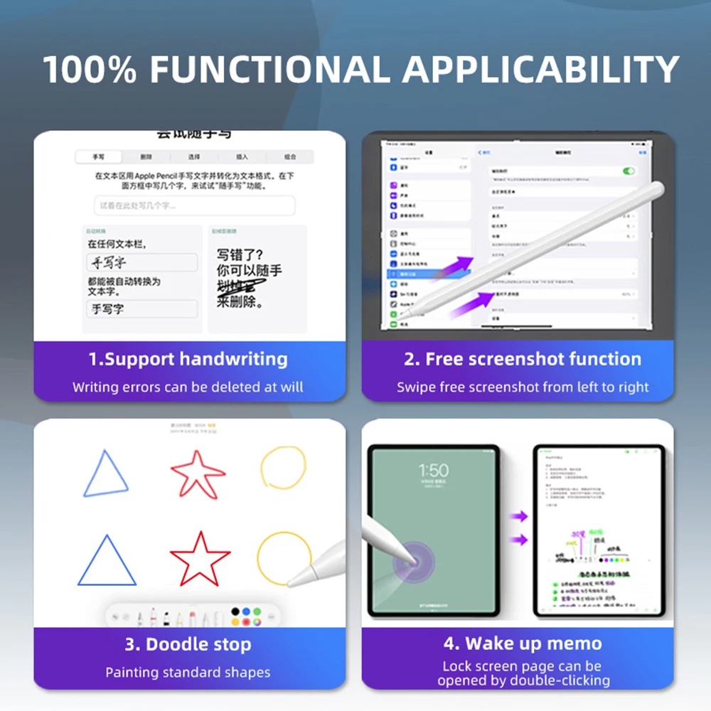 Magnetic Wireless Charging 2 Generation Smart Touch Pen For IPad Pencils for IPad Air 4 5 Pro 11 12.9 Stylus For Apple Pencil 2
