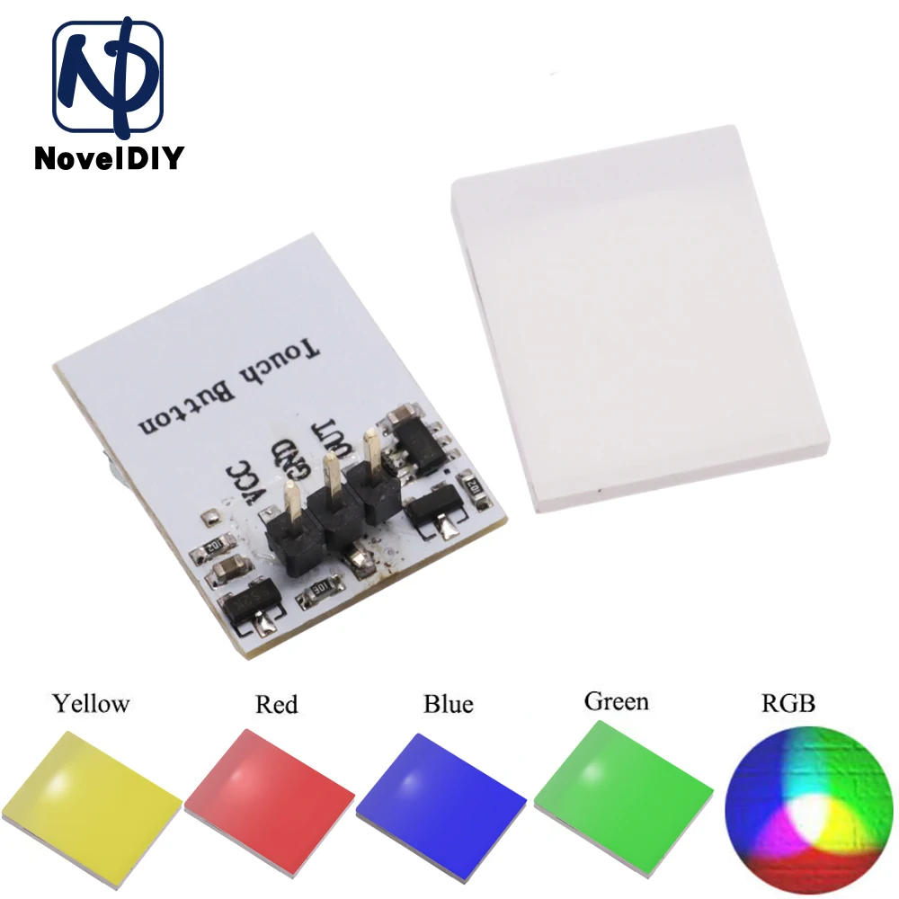 Capacitive Touch Switch Button RGB LED Sensor Module HTTM DIY Kit Blue Red Green Yellow Colorful Color Anti-interference 3V 5 6V