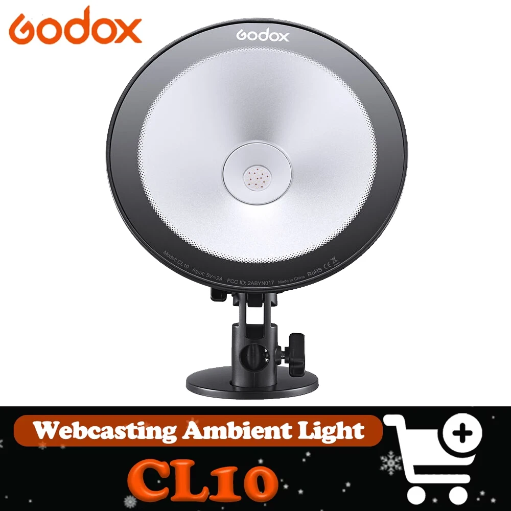 

GodoxCL10 LED Webcasting Ambient Light Buit-in 39 kinds Light Effects 10W Selfie Ring Light for Live Streaming