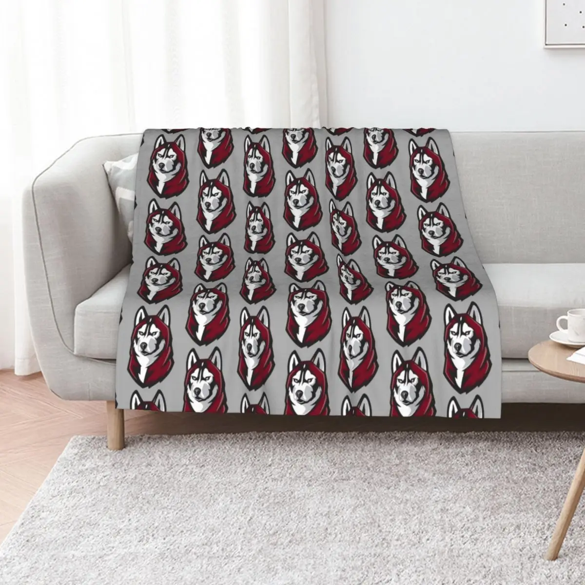 Bloomsburg Huskies Throw Blanket Beautifuls warm winter Sofa Throw christmas gifts Polar Plaid Blankets