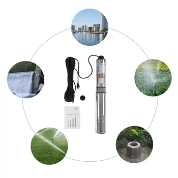 0.37千瓦/0.5馬力潛水井泵,3吋外徑管道,不鏽鋼潛水泵,1吋/1.25吋出水口,工業用通用,110伏/60赫茲 10 最佳銷售 水井泵 - №2