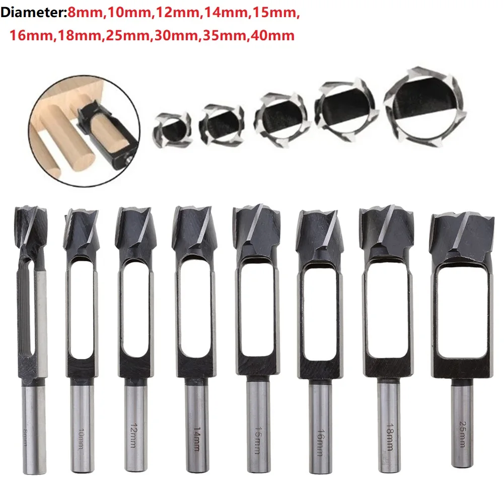 1Pcs Plu-g Drill Tenon Dowel Drill Bit 13mm Shank Tenon Maker Tapered Woodworking P-lug Cutter Round Bar Hole Drill