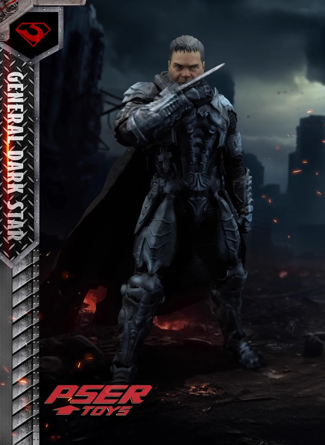 In Stock Original PSERTOYS 1/12 Scale Military Commander Steel Krypton General Dru-Zod Action Figure Model Toys Ornament Gifts