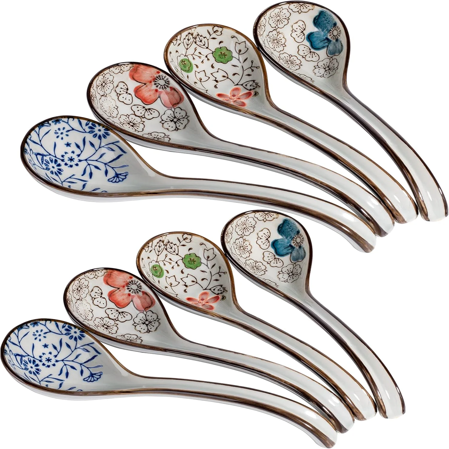 

8 pcs Ceramic Soup Spoon Hand-Made Japanese style