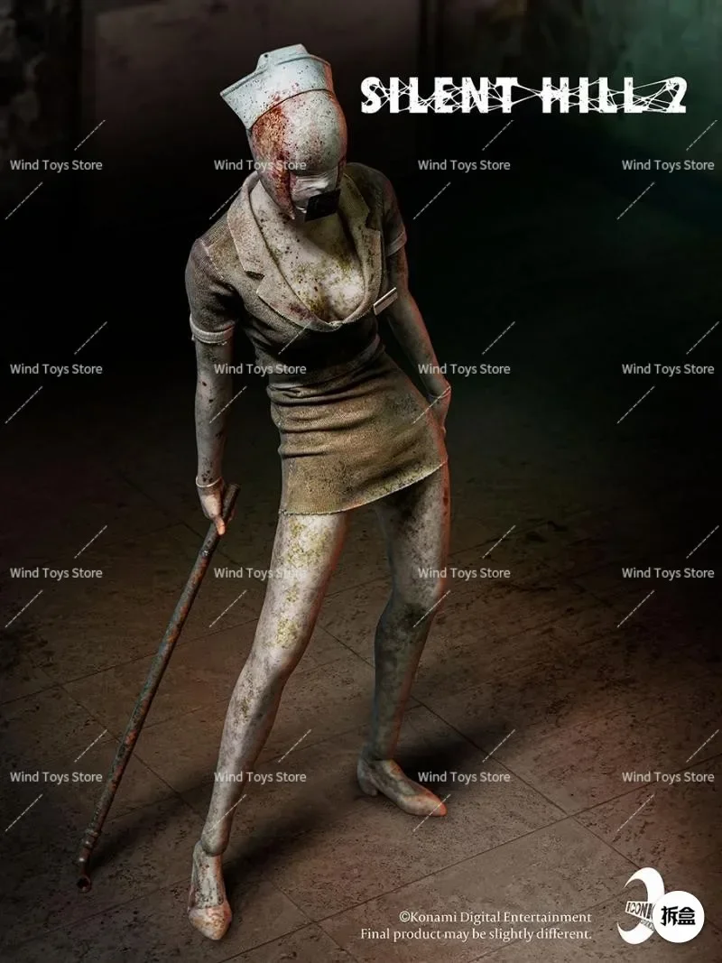 Iconiq ستوديو سايلنت هيل 2 فقاعة الرأس ، ممرضة الثلاثي رئيس فيلم الرعب نموذج ألعاب شخصيات الحركة هواية Presale 1/6 #6