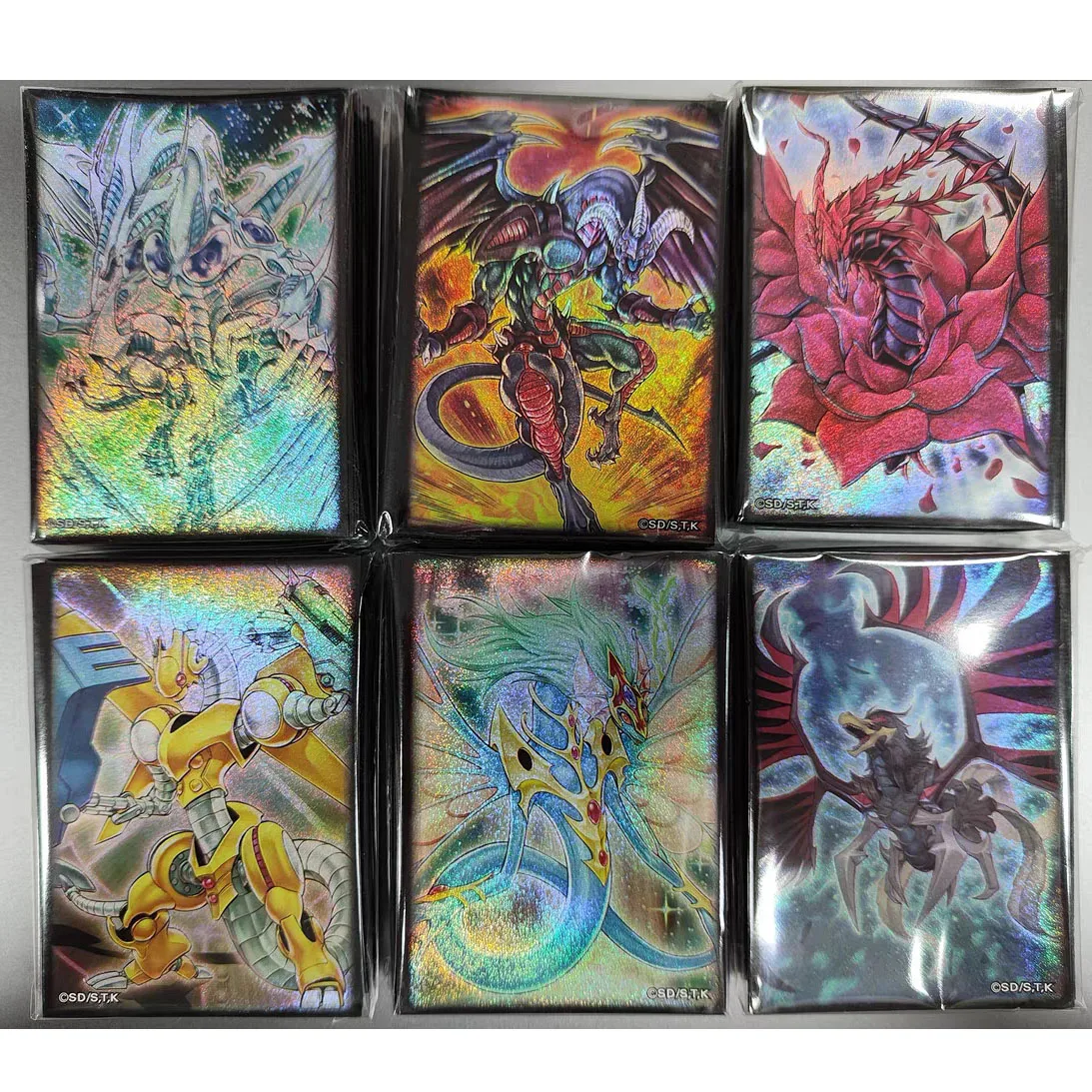 70 sztuk prawdziwego Yugioh koszulki na karty Yu-Gi-Oh! 5DS Yusei Fudo Rose smok czerwone oczy czarne gwiezdny smok karty futerał ochronny