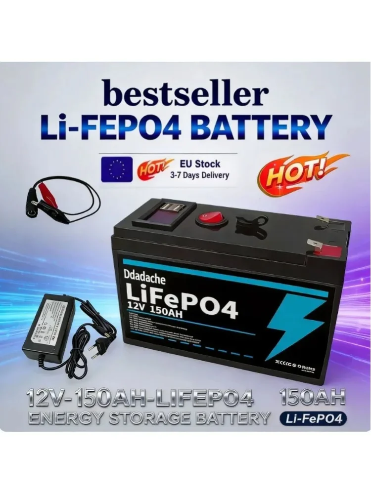 Akumulator litowy LiFePO4 12V 150Ah, do UPS, echosondy do kajaków, paneli słonecznych, zabawek elektrycznych, hulajnóg, kamperów, łodzi. — 2