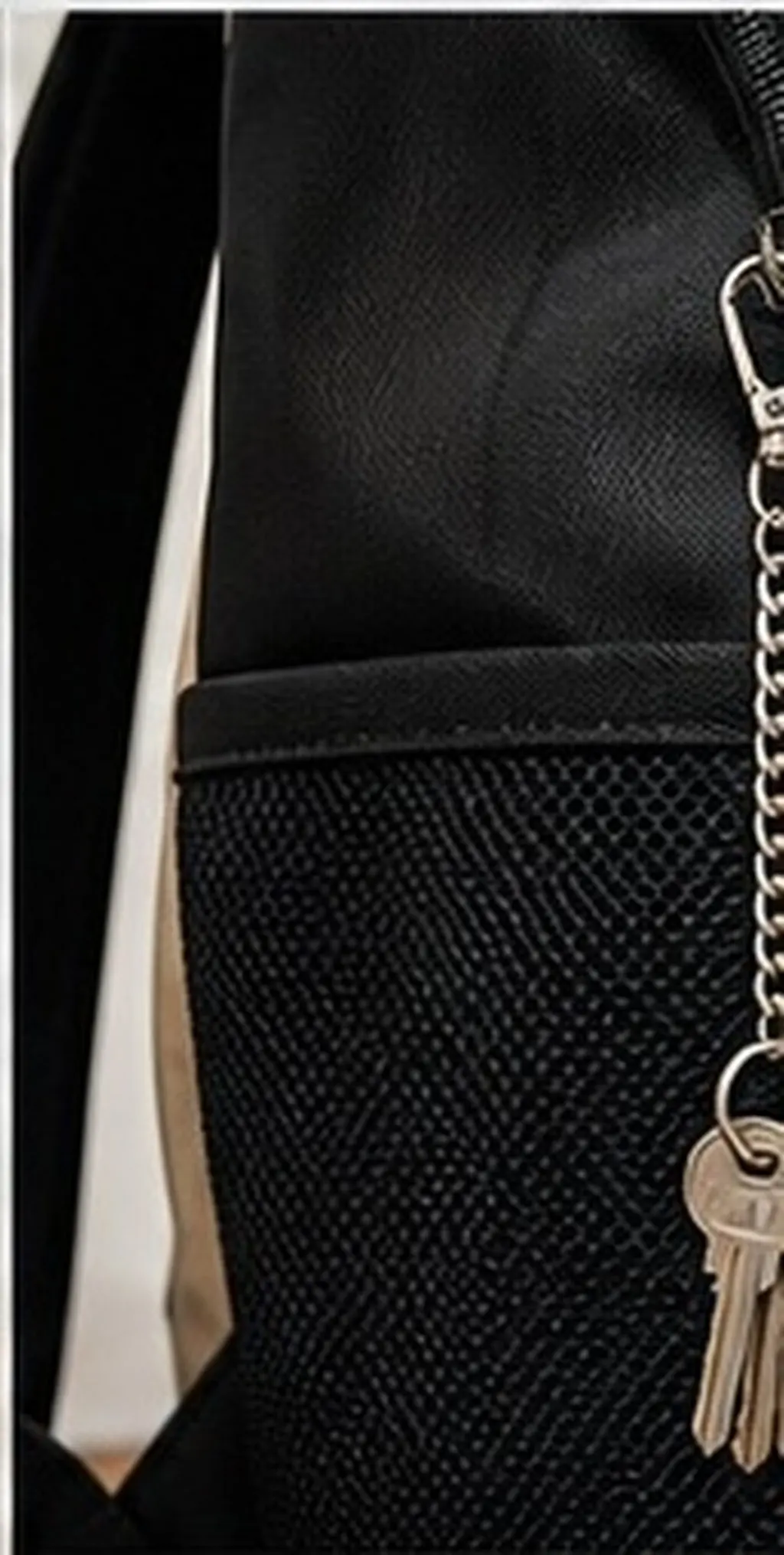 32Cm Stainless Steel Key Chain Long Solid Metal Anti-Theft Safety Keyring for Pocket Waist Carry Long Key Chain