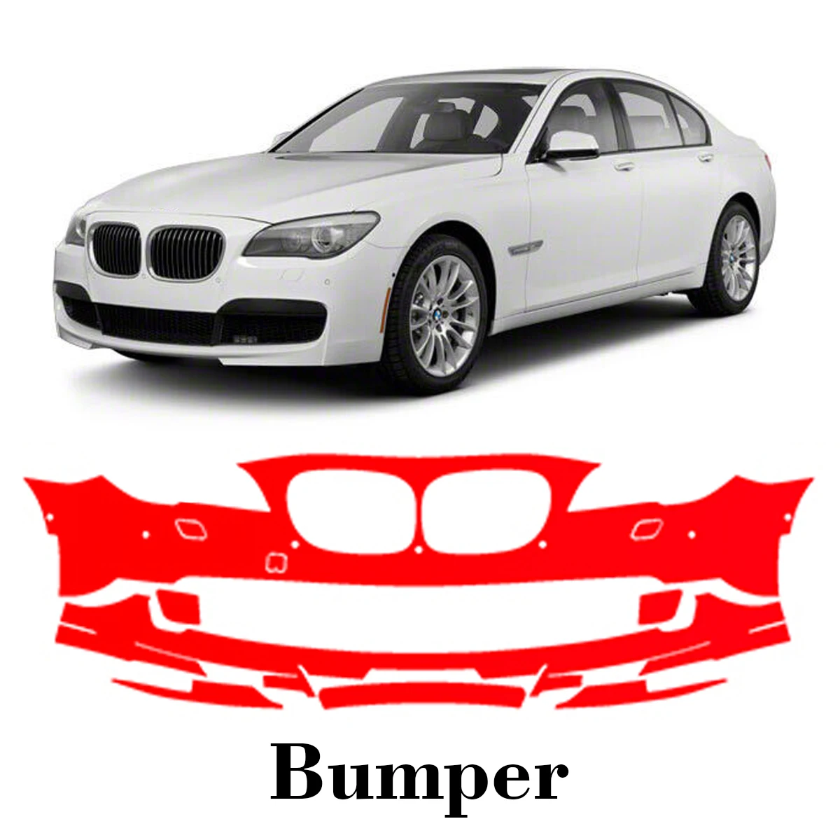 

Car Precut Paint Protection Film Front Bumper Anti-scratch Exterior TPU PPF For BMW B7 Alpina 2010-2012