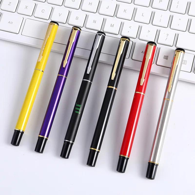 

30PCS Metal Signature Pen Gift Neutral Pen Business Office Signature Pen Creative Advertising Pearl Pen