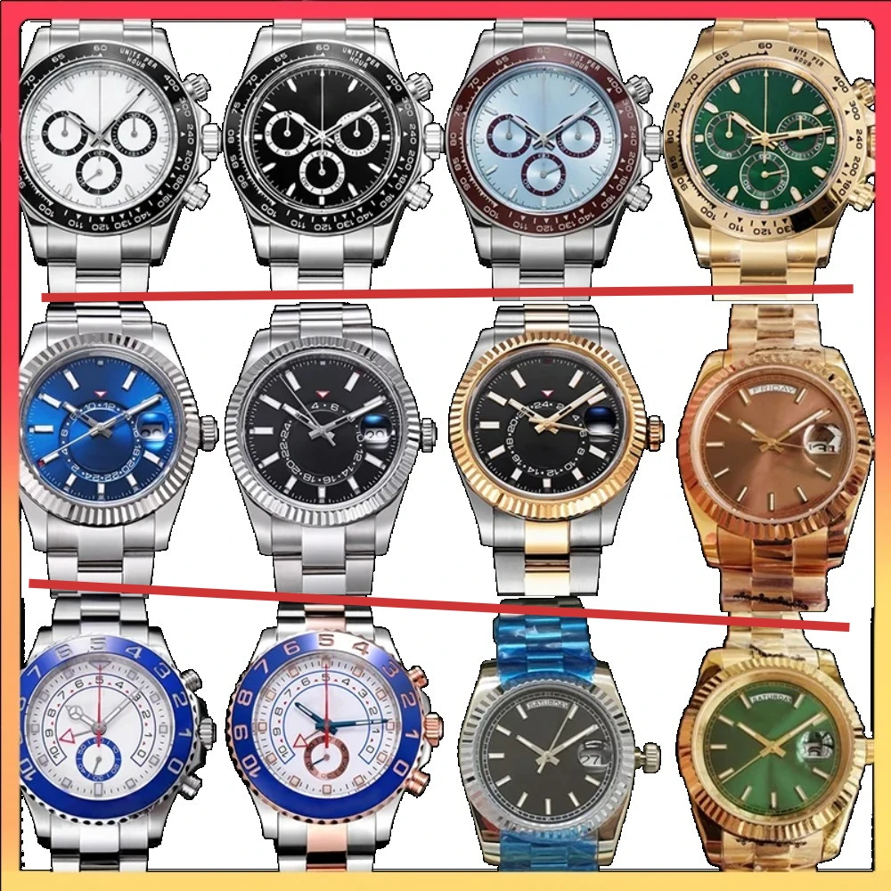 Reloj Mecánico Automático de Acero Inoxidable 904L para Hombre, 40mm 44mm, Diseño Inspirado en Rolex Aviation, 2026