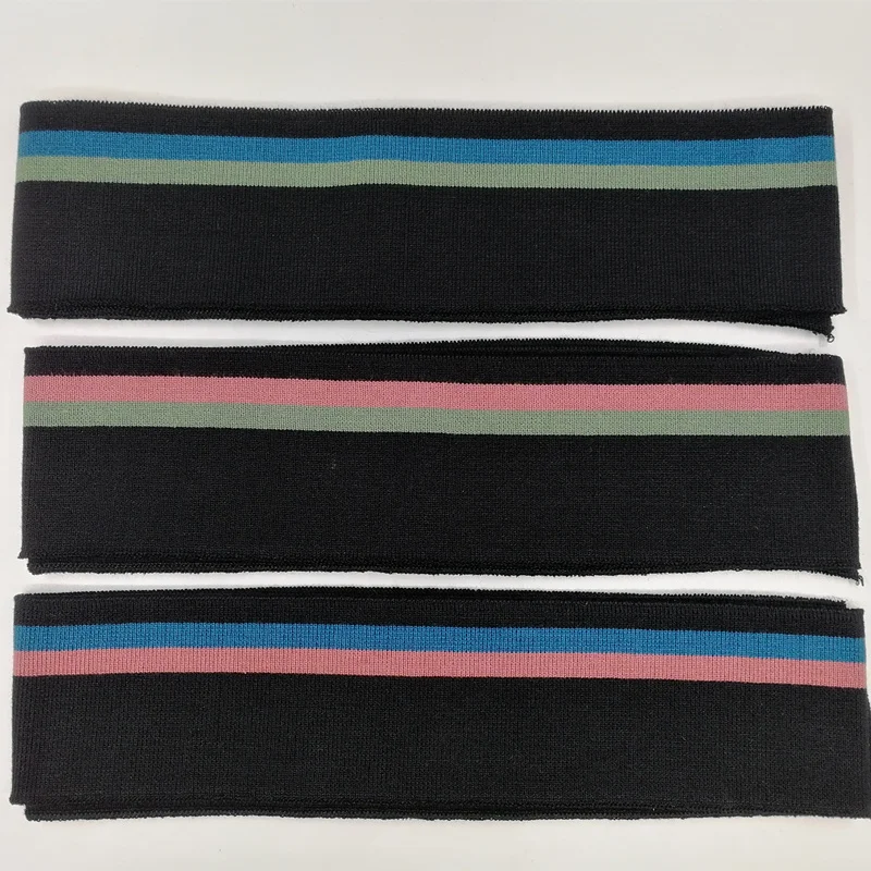 JIETAI-Black Stripe Rib Fabric, Mercerized Cotton, DIY Sewing, Telas Cloth Accessories, Collar Costura Tissues, Top Grade Soft