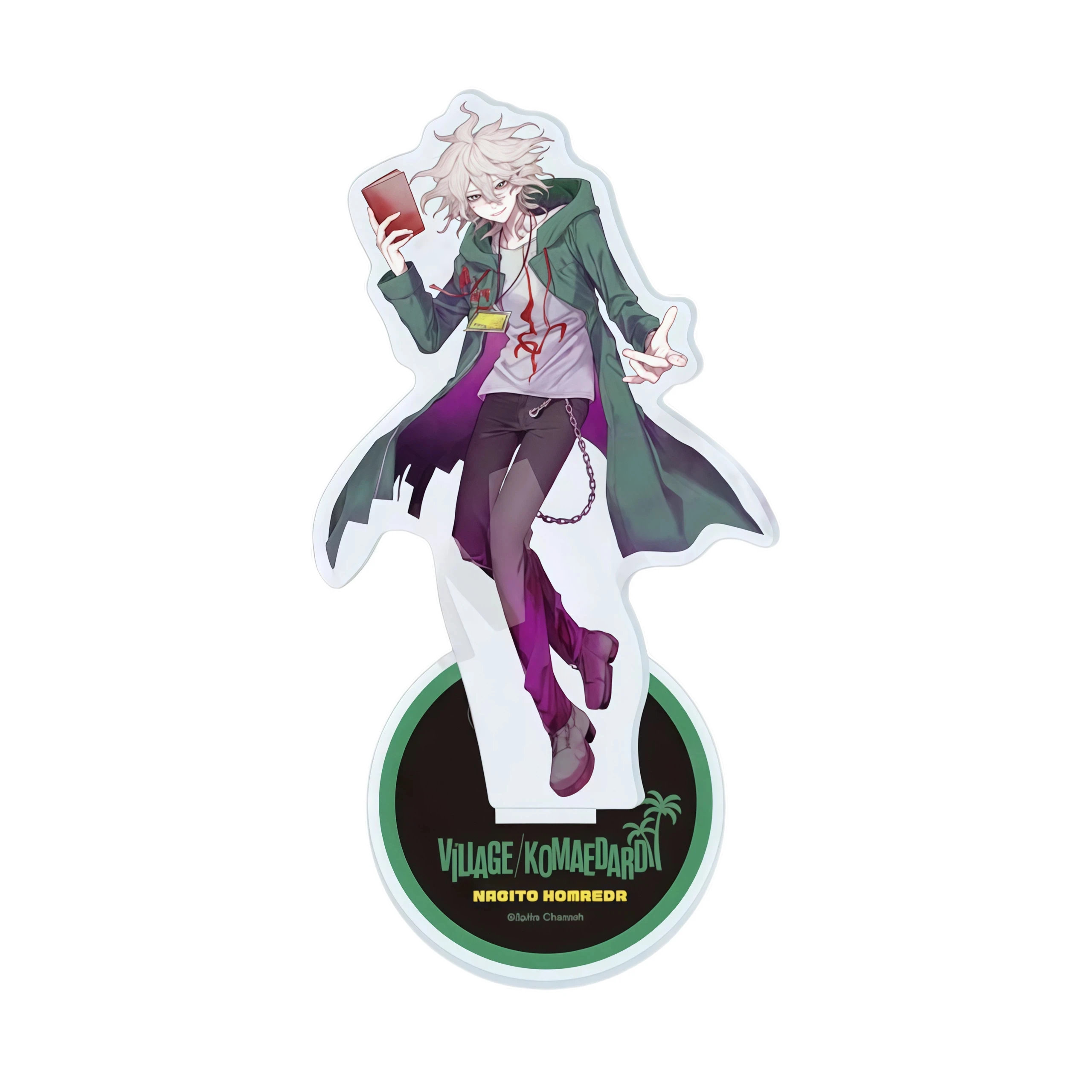 Japan Danganronpa Hot Figures Nagito Komaeda Acrylic Character Stands Model Desk Decor Prop Keyring Anime Collectibles Gift