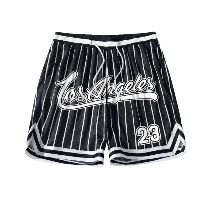 New Striped Beach Basketball Football Sports Shorts 3D Printing Leisure Outdoor Team Competition Adult Summer