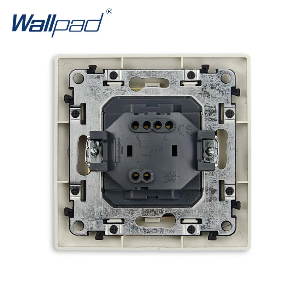 Wallpad EU Standard Wall Light Switch German French Outlet Black Plastic Panel AC110-250V RJ45 TEL TV image 2