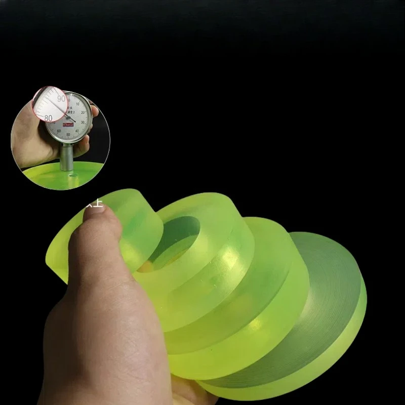 

1/4pcs PU Polyurethane Round Sheet Outer Diameter 30mm-160mm Elastic Rubber Punching Pad Absorbing Abrasion Shock Round Sheet