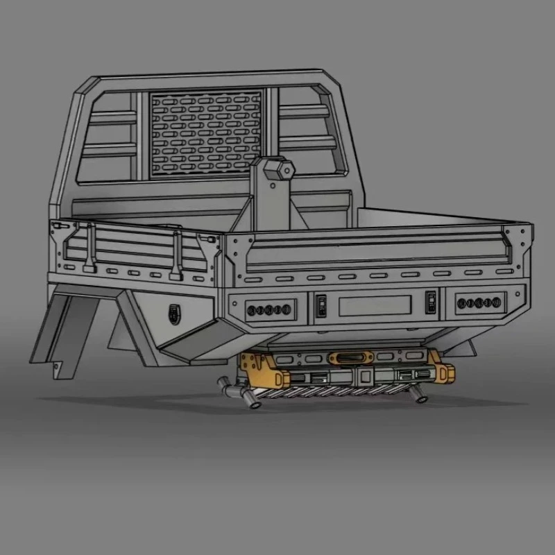 RGT EX86160 1/10 LC79 Land Commander RC Crawler Hunting Style Rear Cargo Bed & Heavy Duty Bumper, Scale Off-Road Bed Upgrade Kit