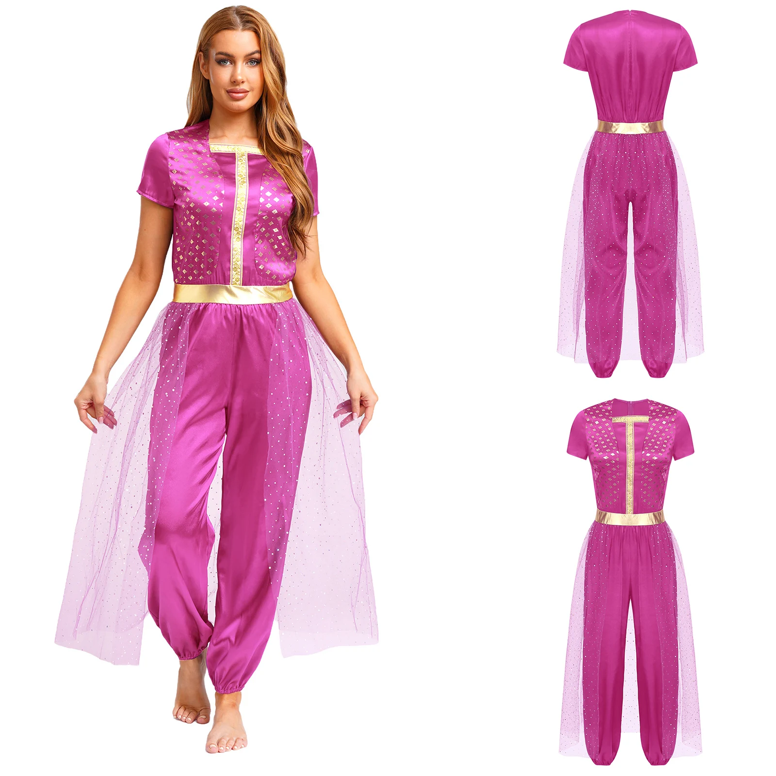 Mujeres carnaval Halloween princesa india árabe Cosplay mono disfraz moda brillante trajes nacionales tradicionales