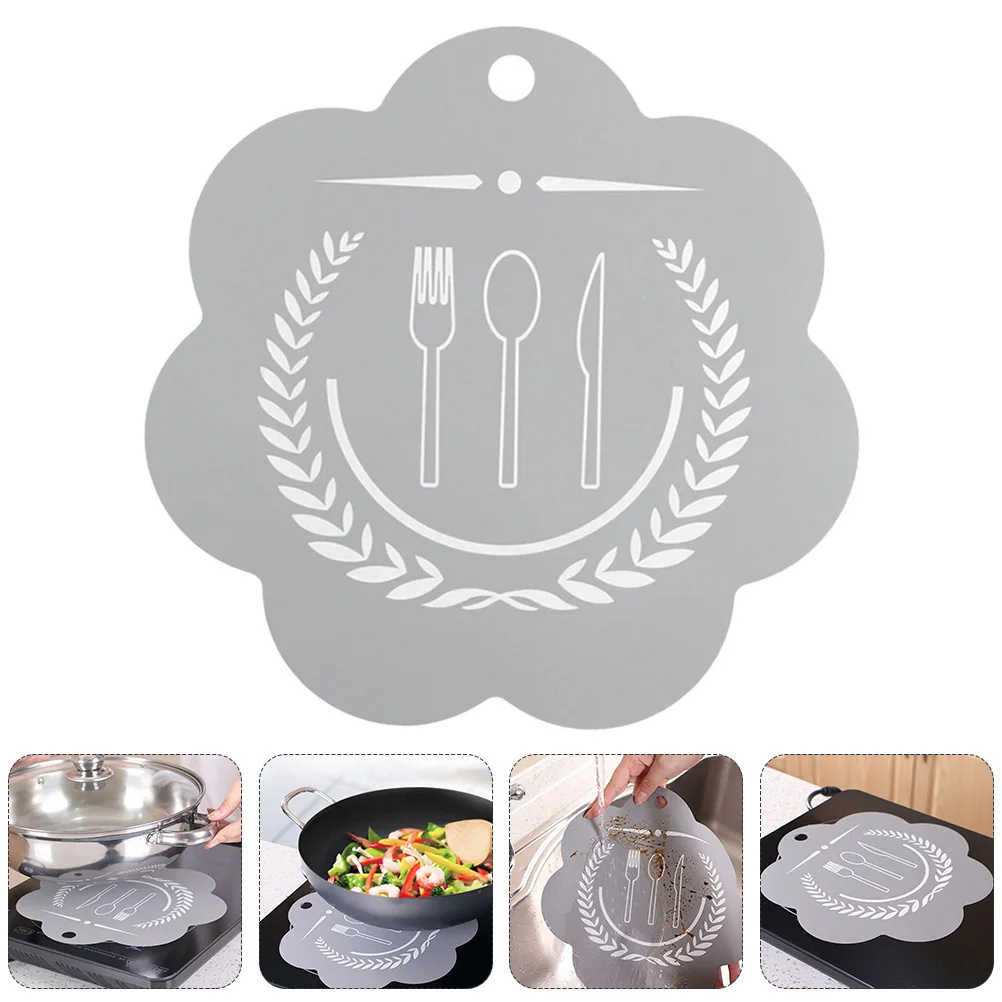 Induction Cooker Protective Pad Heat Conduction Mat Glass Fiber Non-Slip Reusable Easy Clean Improve Cooking Experience