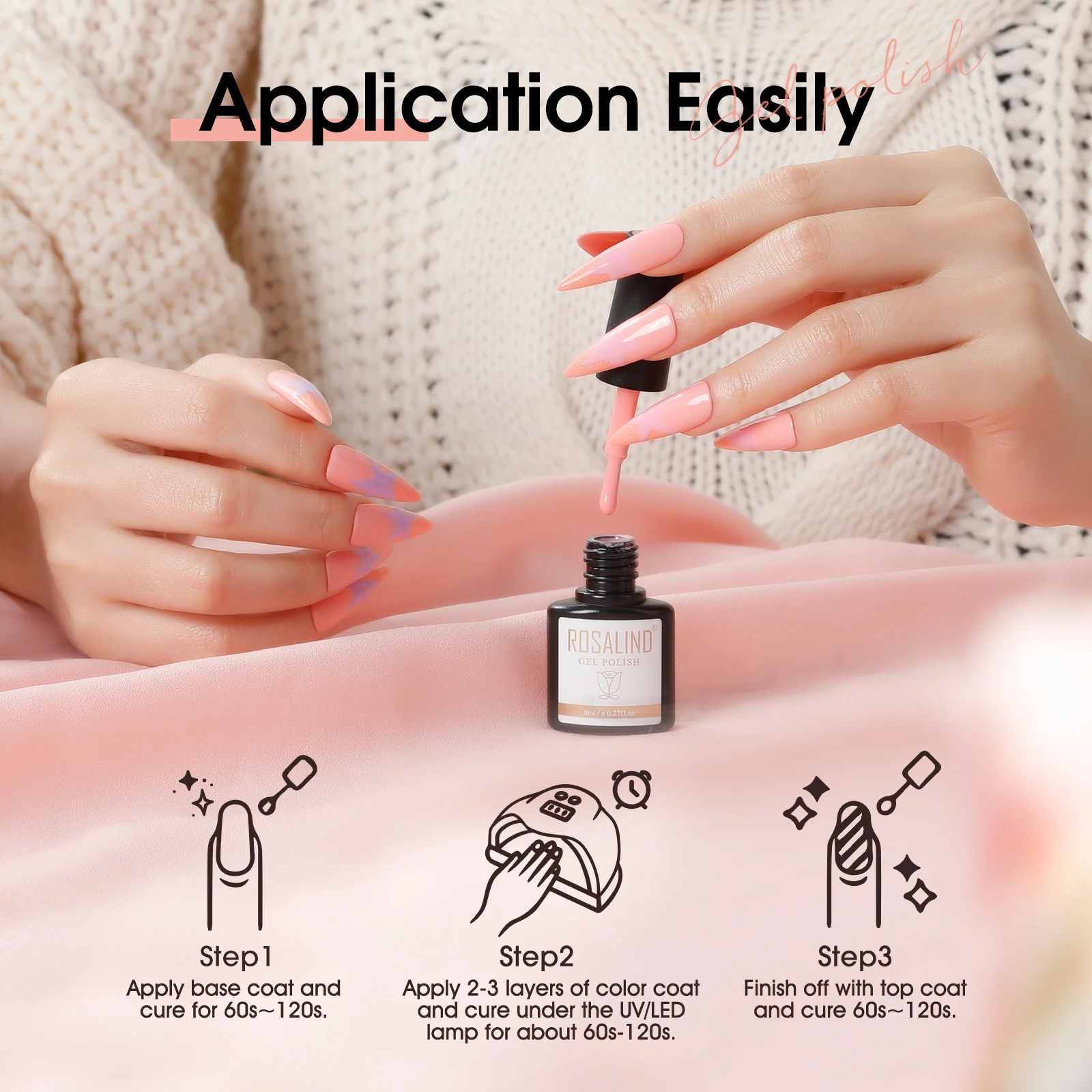 ROSALIND 4/6/10/22 Kleuren Gel Nail Kit Nagellak Set Glanzend Matte Effect Semi Permanente losweken Gel Vernissen voor Nail Art