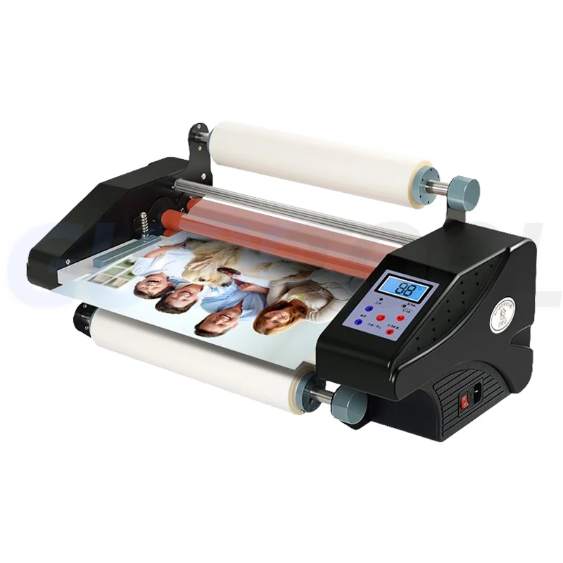 A3 Paper Laminating Machine Cold Roll Laminator Four Rollers Worker Card Office File Laminator GD-093H 220V Laminating Machine