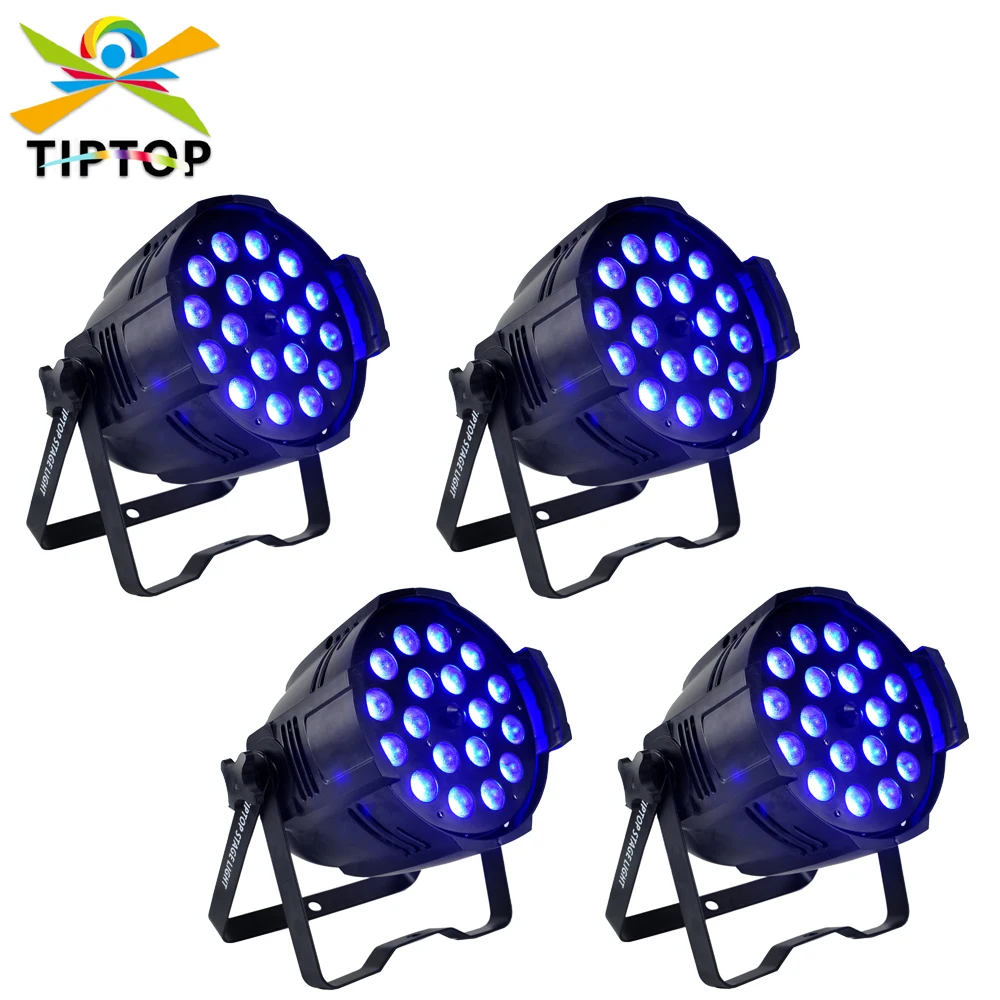 Freeshipping 4 Units 180W Indoor 18x18W RGBWA UV Led Zoom Par Light Wash Spot Effect XF Main Board Quick Zoom Motor TP-P80A