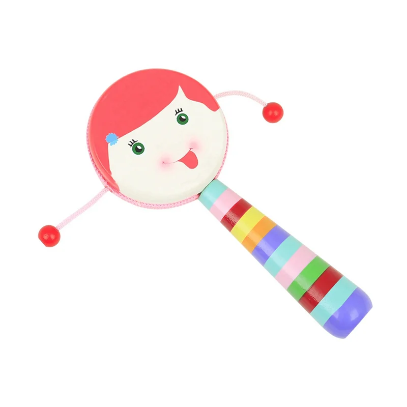 ABVL-sonajeros de tambor, juguetes infantiles, tambores de mano, instrumentos musicales para niños, tambores de mano, regalo musical, campanas de mano