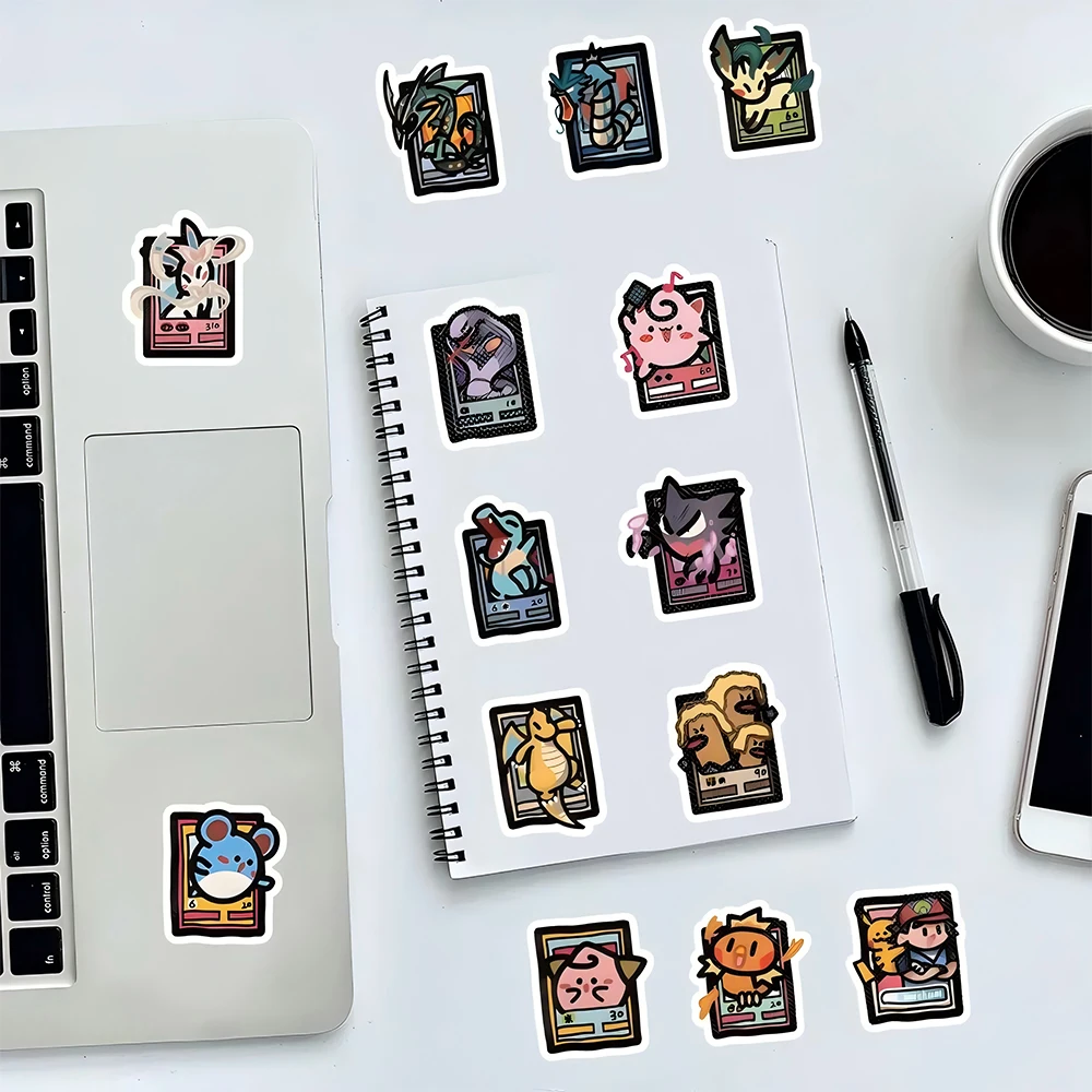 10/30/50/103 Stück Pixel-Style Anime Pokemon Graffiti-Aufkleber für Laptop Handyhülle Wasserfeste Niedliche Charmander Squirtle Sticker – Detail 6