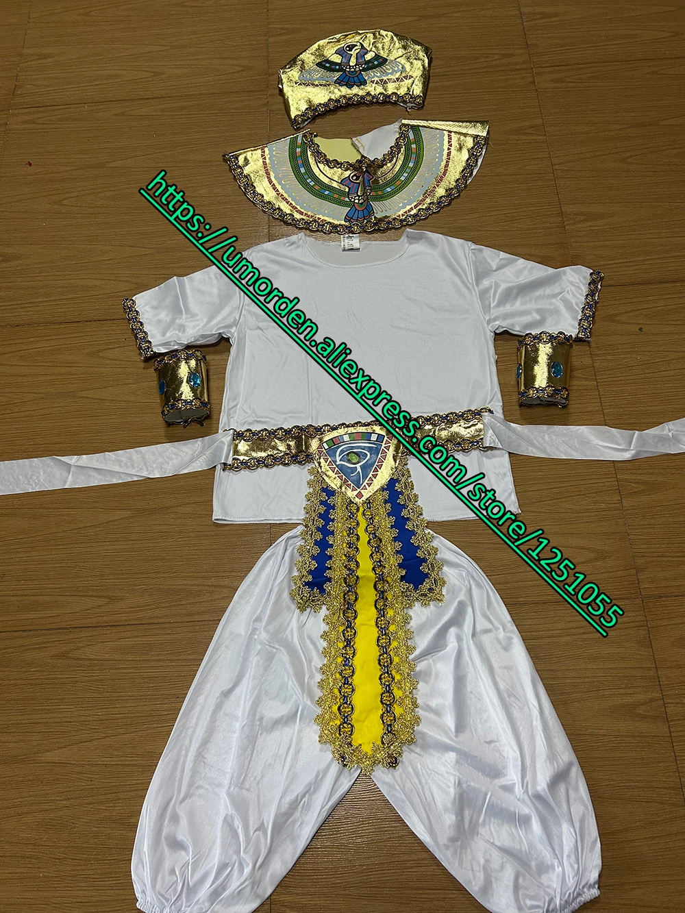 Umorden Halloween Costumes Boy Girl Ancient Egypt Egyptian Pharaoh Cleopatra Prince Princess Costume for Children Kids Cosplay