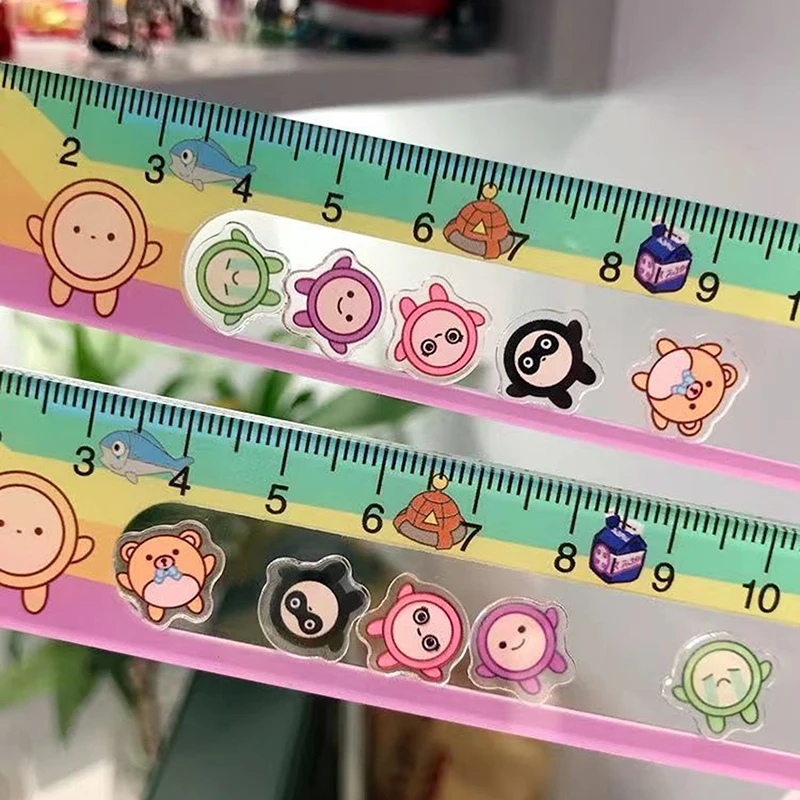 Kuromi Pochacco Cute Cartoon Capybara Shaker Ruler Creative Anime Character Ruler School Student Stationery