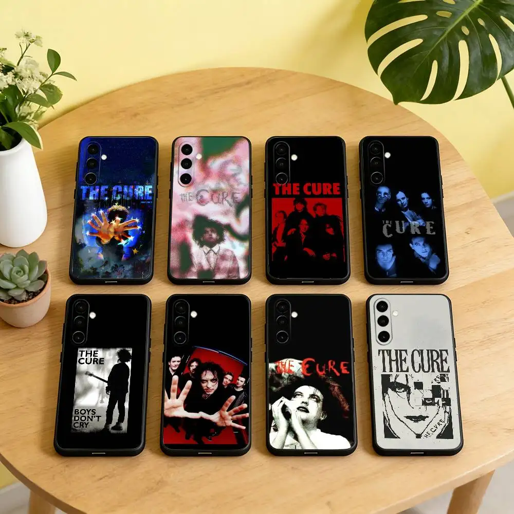 The C-Cure Band Phone Case For Samsung Galaxy A73,A72,A71,A70,A53,A52,A51,Soft Silicone Black Cover
