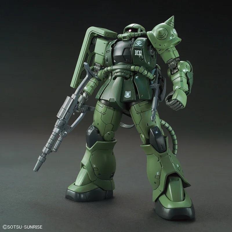 Bandai figura de Anime HG 1/144 ZAKU II tipo C-6/R6 Gundam modelo montaje juguetes de acción coleccionar regalo para niños decorativo