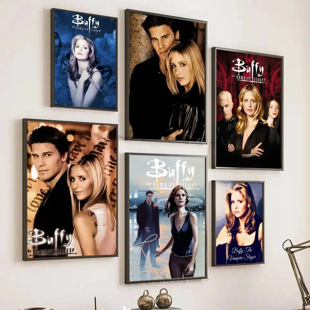 Buffy The V-Vampire S-Slayer Moive Posters Living Room Bar Cafe Quality Canvas Vintage Style Comics Painting Art Home Wall Decor