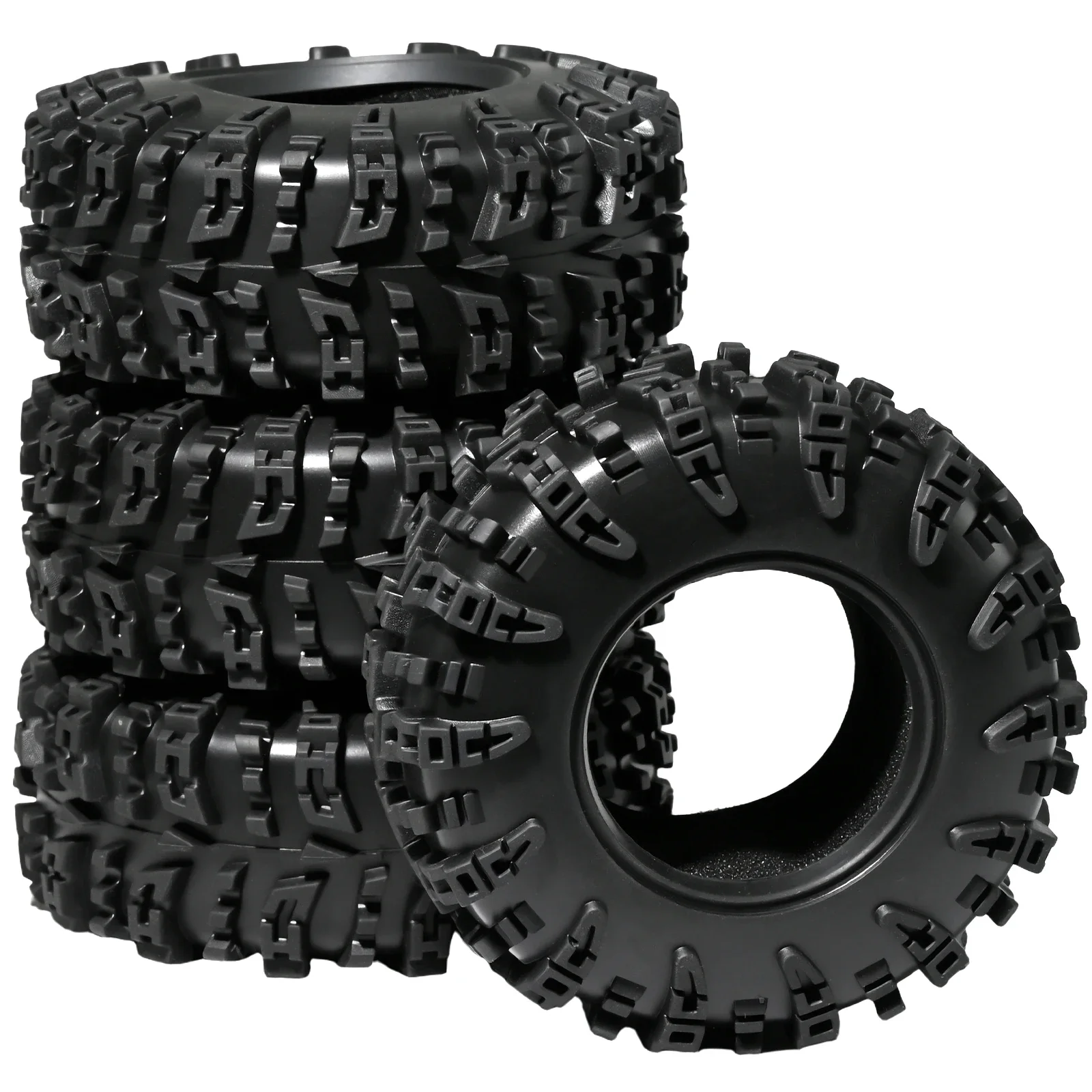 Neumáticos de goma adhesivos ultrasuaves de 1,3 pulgadas, 4 Uds., para 1/24 1/18 SCX24 TRX4M FCX24 AX24 RC Crawler, ruedas de mejora