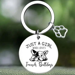 Cute French Bulldog Gifts Keychain French Bulldog lovers Key Chain Pendant Jewelry Pet animal dog gift