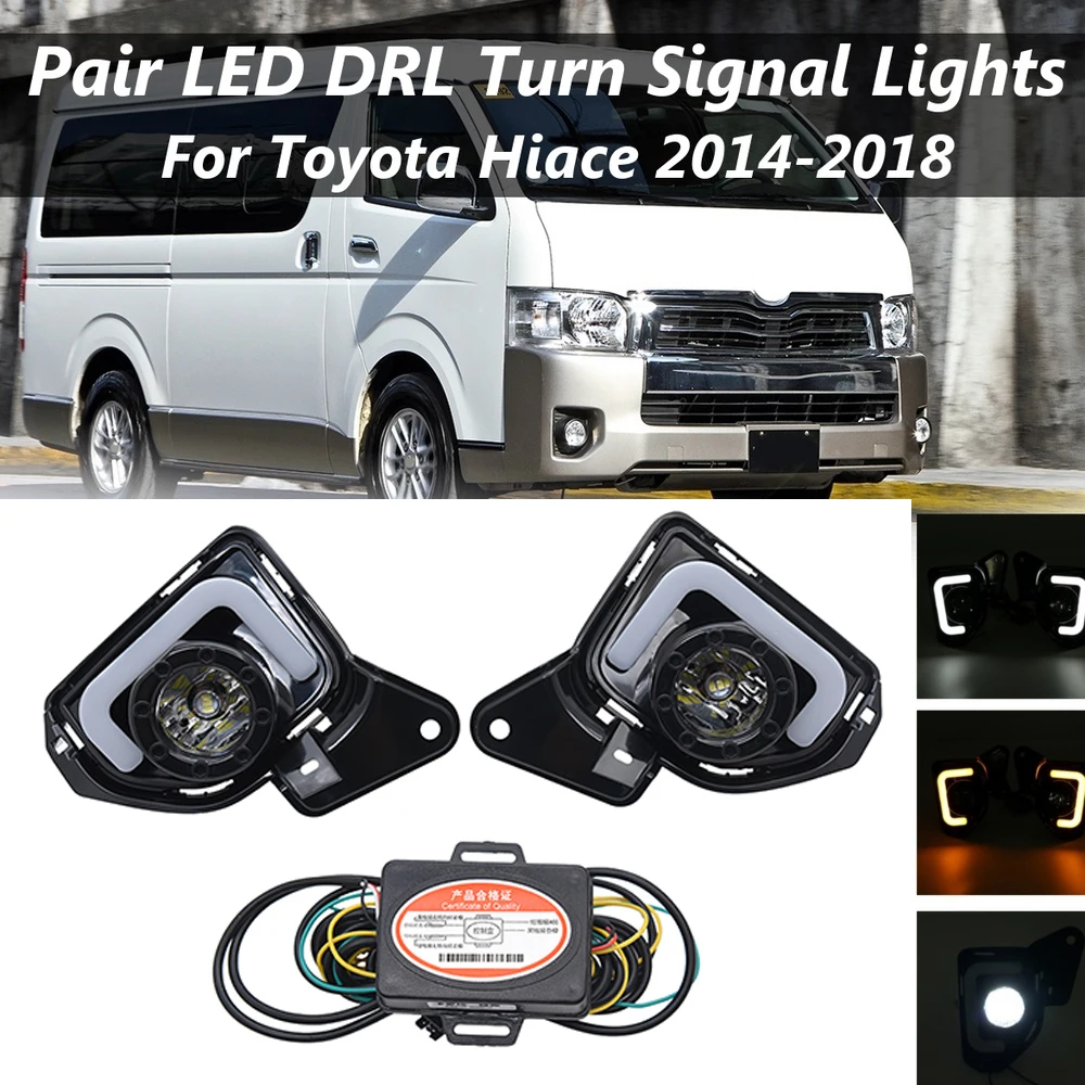 

2 шт./комплект, светодиодные дневные ходовые огни для Toyota Hiace 2014-2018