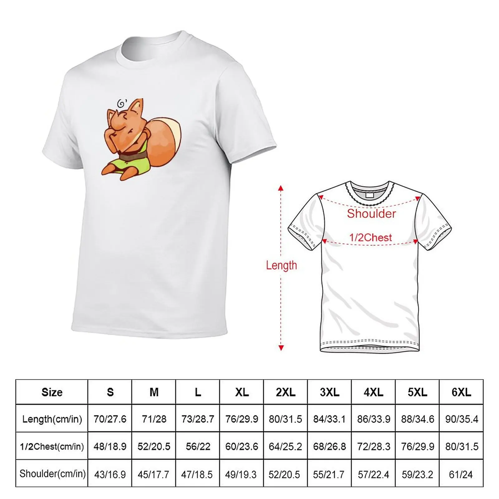 Tunic Fox Think T-Shirt Basic Breathable Solid Color T-Shirt