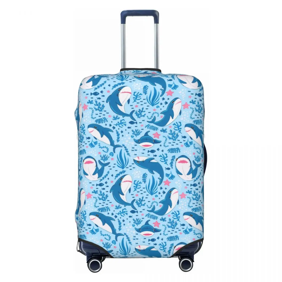 

Чехол на чемодан с изображением океанской животной и акулы, эластичные защитные чехлы для багажа на 18-32 дюйма