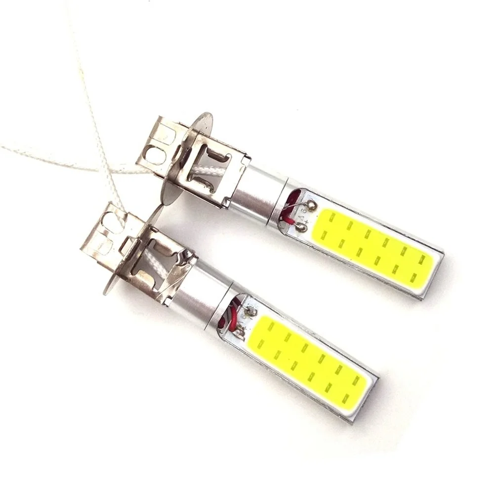 2pcs Car H3 10W COB LED White Fog lamp Driving Light Lamp Bulb LED auto running light 12v High Power