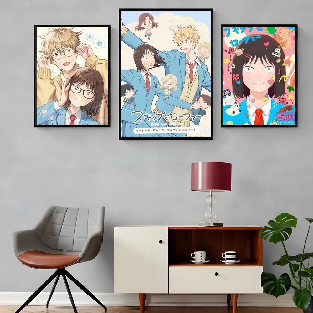 Anime S-Skip and Loafer Painting Calligraphy Canvas Poster Waterproof & Durable Ideal Wall Decor for Every Space