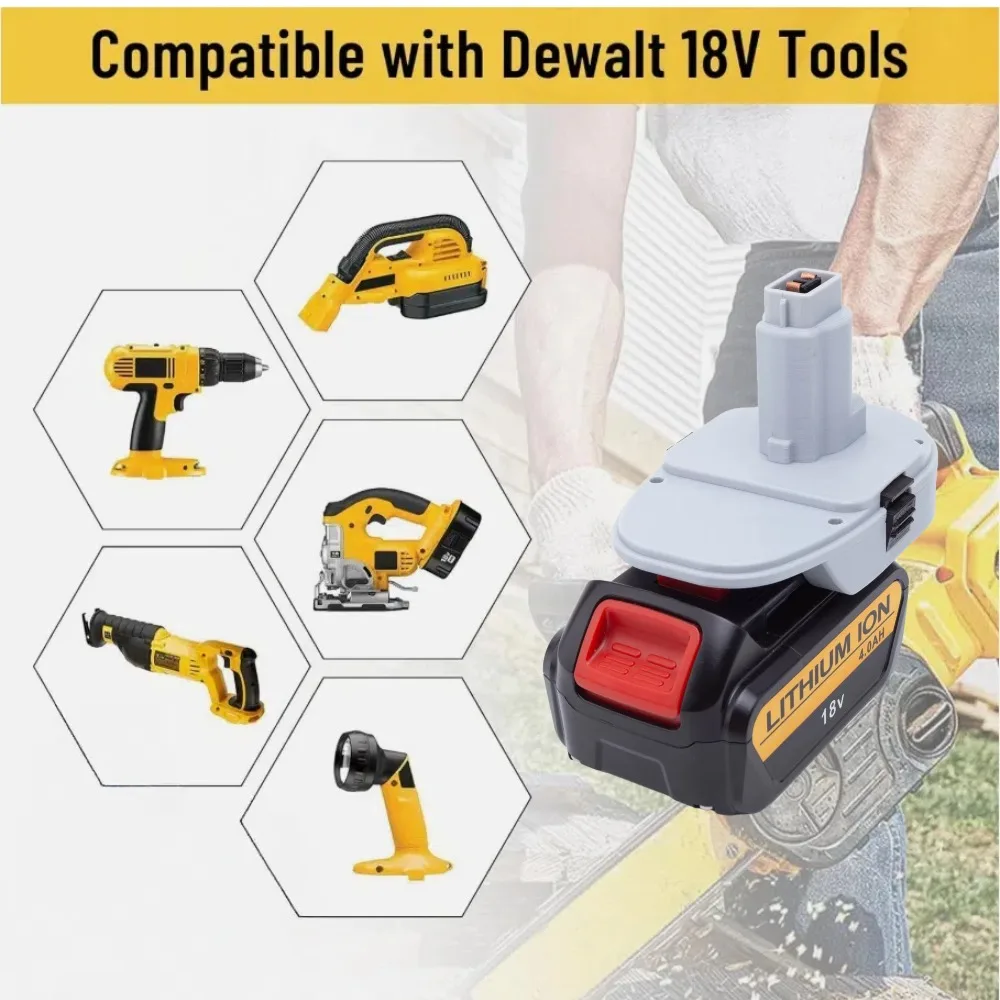 

Adapter for DeWalt 18V 20V Li-ion Battery To for Dewalt 18v NiCad Tool（Excluding Tools and Batteries）