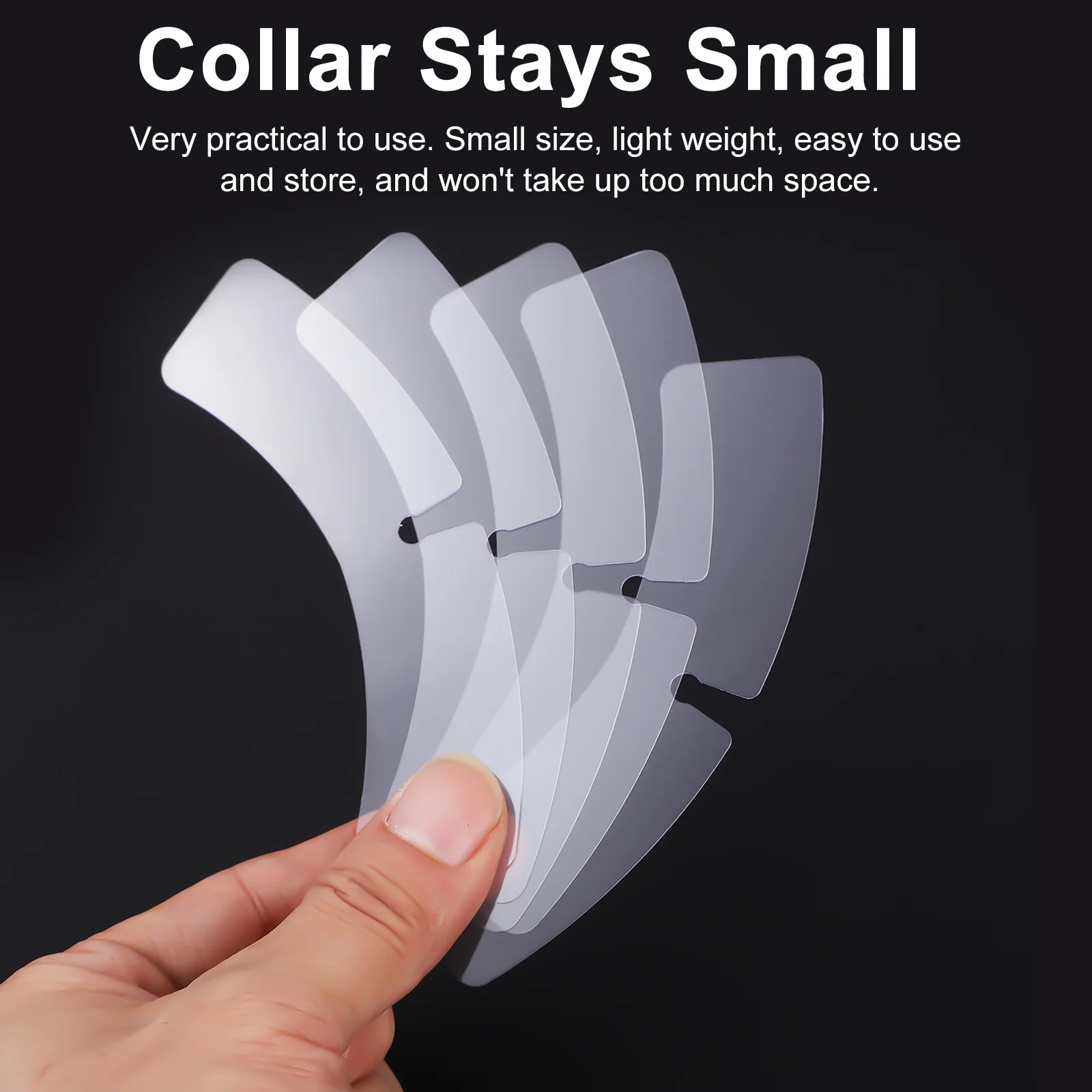 100 pezzi Stays Women Stays Camicie eleganti da uomo Colletto di plastica Supporto Stay Insert Piccolo abito Colletto di camicia Shaper