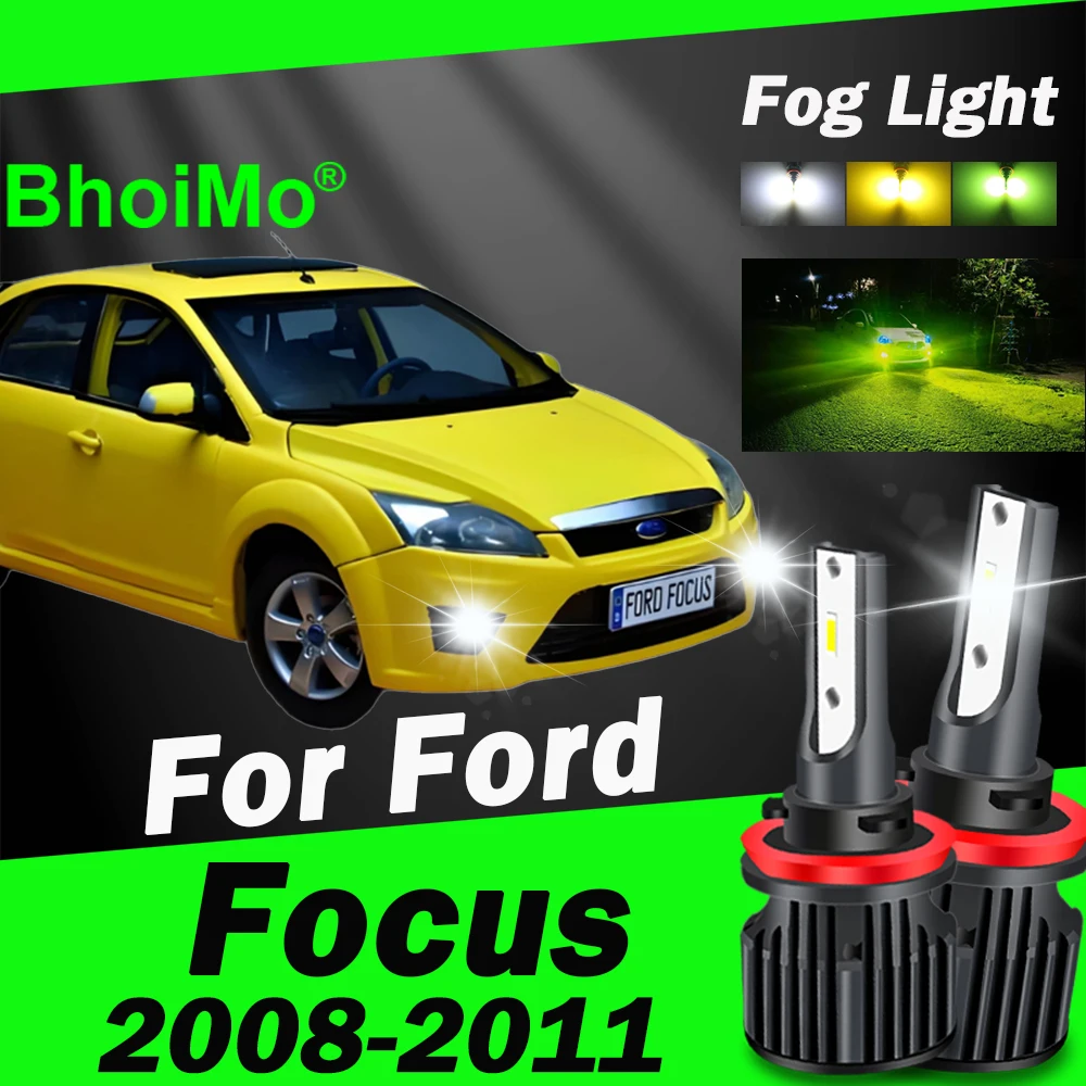 

BhoiMo For Ford Focus 2008 - 2011 Front Fog Light Bulb 2009 2010 Led Lamps