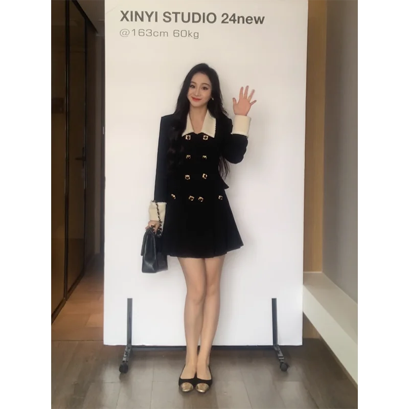 

Slimming Effectiven XIN Thousand Gold Rose Autumn Turn-down Collar Long Pants ort f Skirt Set X624A7507