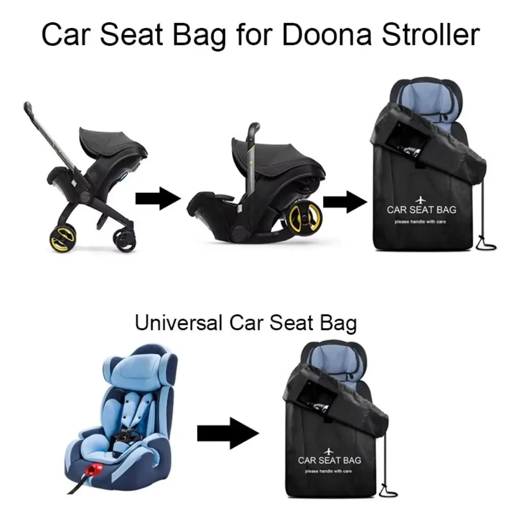 Large Capacity Car Seat Travel Bag Cover 300D Oxford Dustproof Safety Seat Backpack Portable Waterproof for Doona Stroller